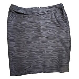 Spense Black‎ Textured Pencil Skirt Fitted Career Wear XL